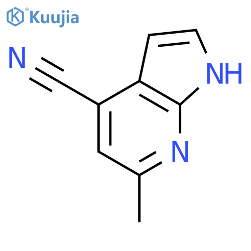 6-Methyl-1H-pyrrolo[2,3-b]pyridine-4-carbonitrile structure