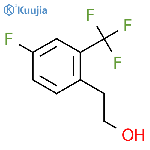 2-4-fluoro-2-(trifluoromethyl)phenylethan-1-ol structure
