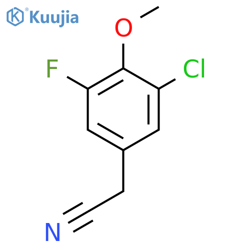 3-Chloro-5-fluoro-4-methoxyphenylacetonitrile structure