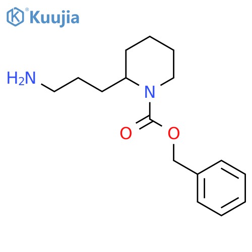 Benzyl 2-(3-aminopropyl)piperidine-1-carboxylate structure