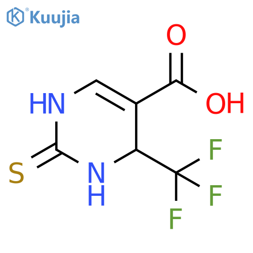 2-sulfanylidene-4-(trifluoromethyl)-1,2,3,4-tetrahydropyrimidine-5-carboxylic acid structure