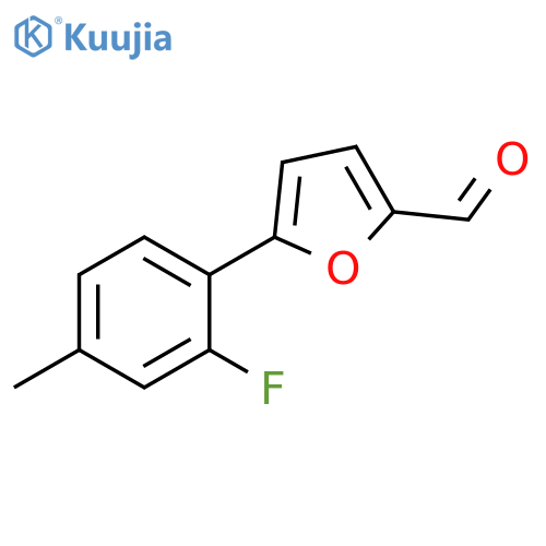 2-Furancarboxaldehyde, 5-(2-fluoro-4-methylphenyl)- structure