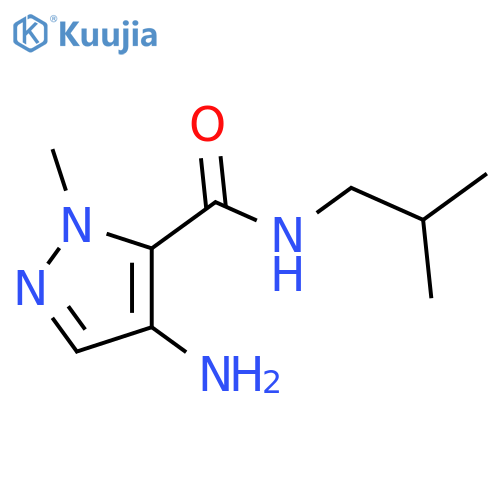 4-amino-1-methyl-N-(2-methylpropyl)-1H-pyrazole-5-carboxamide structure