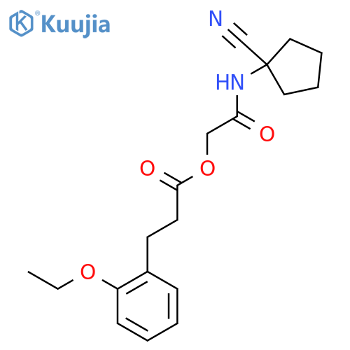 [(1-Cyanocyclopentyl)carbamoyl]methyl 3-(2-ethoxyphenyl)propanoate structure