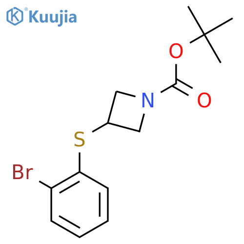 tert-Butyl 3-[(2-bromophenyl)sulfanyl]azetidine-1-carboxylate structure