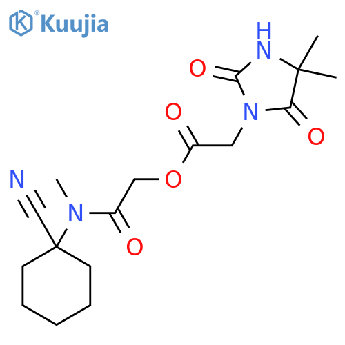 [(1-Cyanocyclohexyl)(methyl)carbamoyl]methyl 2-(4,4-dimethyl-2,5-dioxoimidazolidin-1-yl)acetate structure