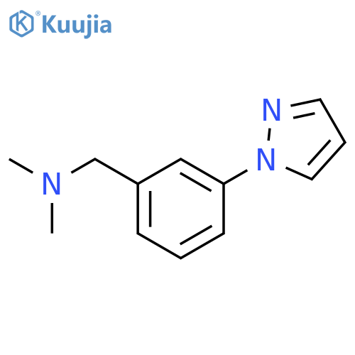 N,N-dimethyl-1-(3-pyrazol-1-ylphenyl)methanamine structure
