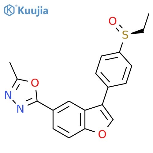(S)-5-Methyl-2-[3-[4-(Ethylsulfinyl)phenyl]benzofuran-5-yl]-1,3,4-oxadiazole structure