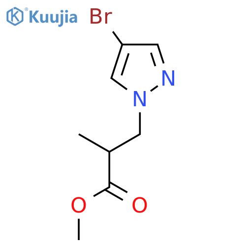 Methyl 3-(4-bromo-1H-pyrazol-1-yl)-2-methylpropanoate structure