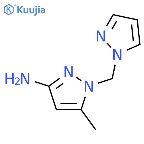 5-methyl-1-(1H-pyrazol-1-yl)methyl-1H-pyrazol-3-amine structure