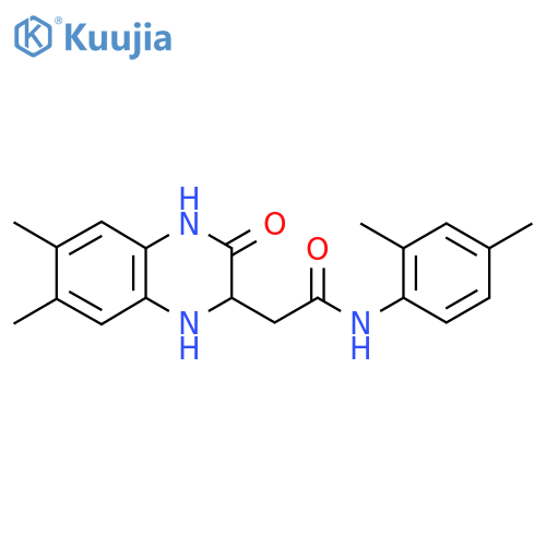 2-(6,7-dimethyl-3-oxo-1,2,3,4-tetrahydroquinoxalin-2-yl)-N-(2,4-dimethylphenyl)acetamide structure