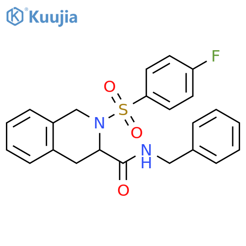 3-Isoquinolinecarboxamide, 2-[(4-fluorophenyl)sulfonyl]-1,2,3,4-tetrahydro-N-(phenylmethyl)- structure