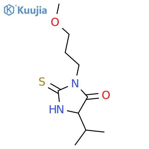 3-(3-methoxypropyl)-5-(propan-2-yl)-2-sulfanylideneimidazolidin-4-one structure
