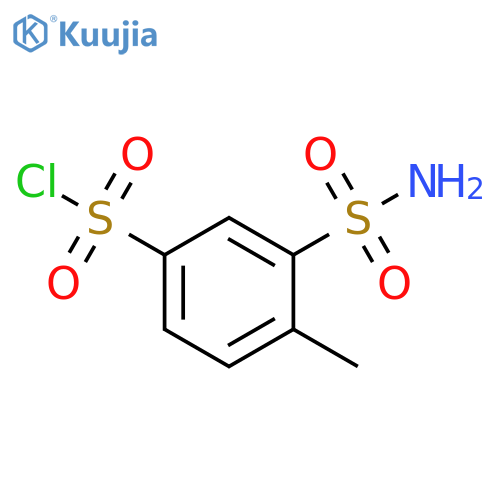 4-methyl-3-sulfamoylbenzene-1-sulfonyl chloride structure