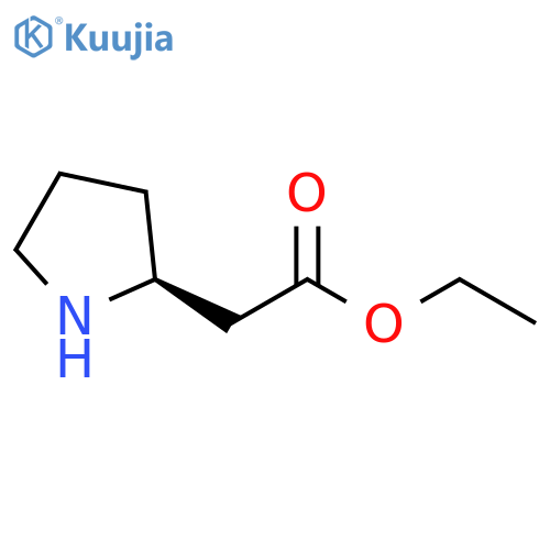 ethyl 2-[(2S)-pyrrolidin-2-yl]acetate structure