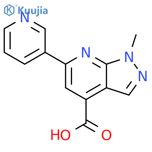 1-methyl-6-(pyridin-3-yl)-1H-pyrazolo3,4-bpyridine-4-carboxylic acid structure