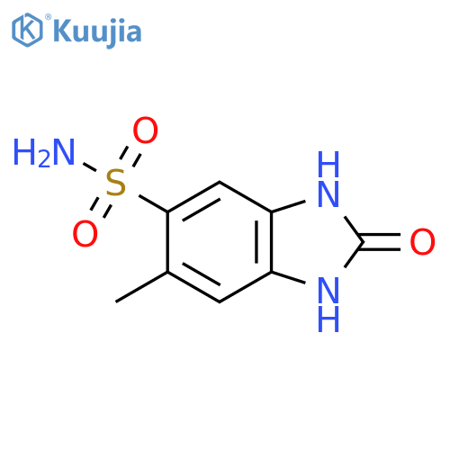 6-methyl-2-oxo-2,3-dihydro-1H-1,3-benzodiazole-5-sulfonamide structure