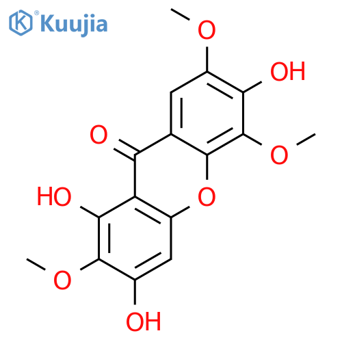 1,3,6-trihydroxy-2,5,7-trimethoxyxanthone structure
