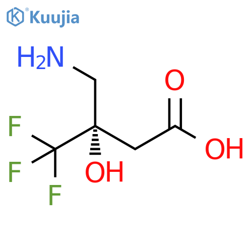 Butanoic acid, 3-(aminomethyl)-4,4,4-trifluoro-3-hydroxy-, (3S)- structure