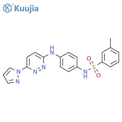 3-methyl-N-(4-{[6-(1H-pyrazol-1-yl)pyridazin-3-yl]amino}phenyl)benzene-1-sulfonamide structure
