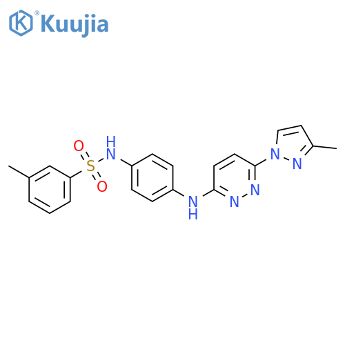 3-methyl-N-(4-{[6-(3-methyl-1H-pyrazol-1-yl)pyridazin-3-yl]amino}phenyl)benzene-1-sulfonamide structure