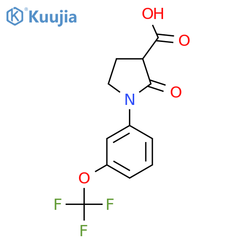 2-Oxo-1-3-(trifluoromethoxy)phenylpyrrolidine-3-carboxylic Acid structure