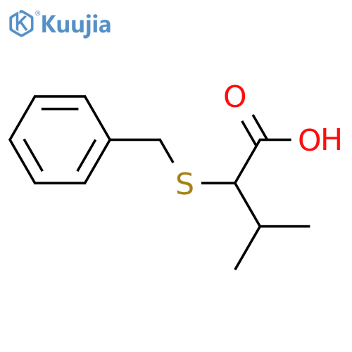 2-(benzylsulfanyl)-3-methylbutanoic acid structure