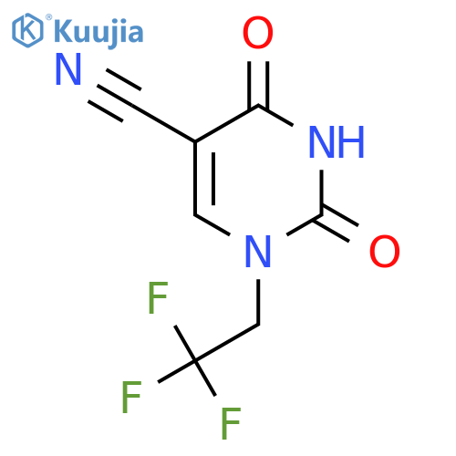 2,4-Dioxo-1-(2,2,2-trifluoroethyl)-1,2,3,4-tetrahydropyrimidine-5-carbonitrile structure