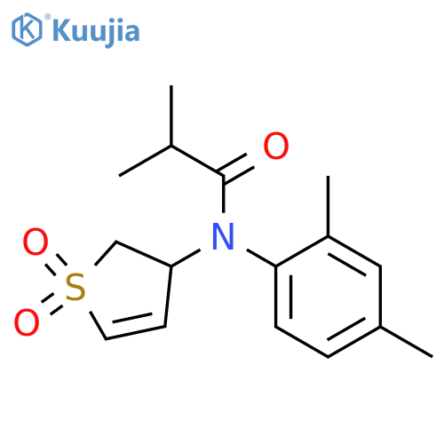 N-(2,4-dimethylphenyl)-N-(1,1-dioxo-2,3-dihydro-1lambda6-thiophen-3-yl)-2-methylpropanamide structure