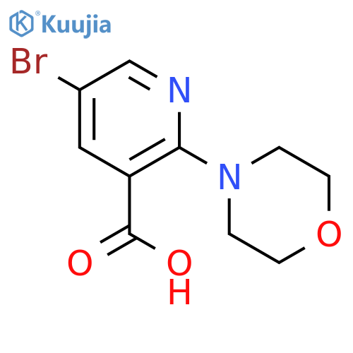 5-Bromo-2-morpholinonicotinic acid structure