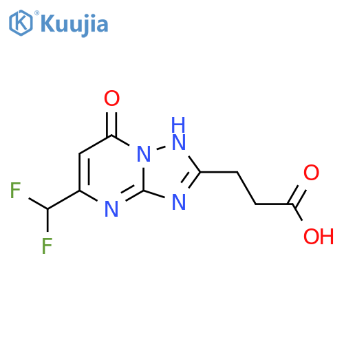 3-[5-(difluoromethyl)-7-oxo-4H,7H-[1,2,4]triazolo[1,5-a]pyrimidin-2-yl]propanoic acid structure