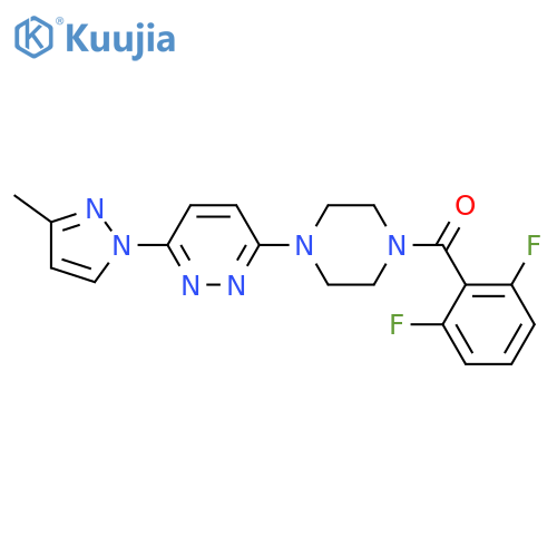 3-[4-(2,6-difluorobenzoyl)piperazin-1-yl]-6-(3-methyl-1H-pyrazol-1-yl)pyridazine structure