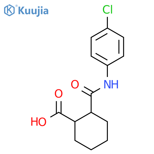 2-[(4-chlorophenyl)carbamoyl]cyclohexane-1-carboxylic acid structure