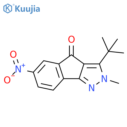 3-tert-butyl-2-methyl-6-nitro-2H,4H-indeno[1,2-c]pyrazol-4-one structure