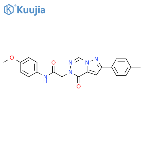 N-(4-methoxyphenyl)-2-[2-(4-methylphenyl)-4-oxo-4H,5H-pyrazolo[1,5-d][1,2,4]triazin-5-yl]acetamide structure