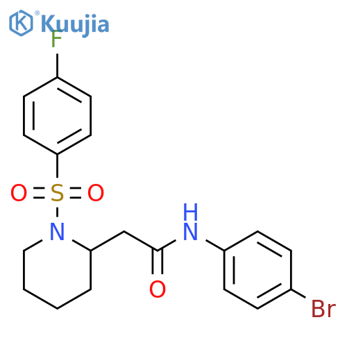 N-(4-bromophenyl)-2-[1-(4-fluorobenzenesulfonyl)piperidin-2-yl]acetamide structure