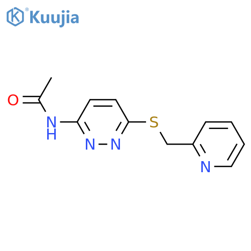 N-(6-{[(pyridin-2-yl)methyl]sulfanyl}pyridazin-3-yl)acetamide structure