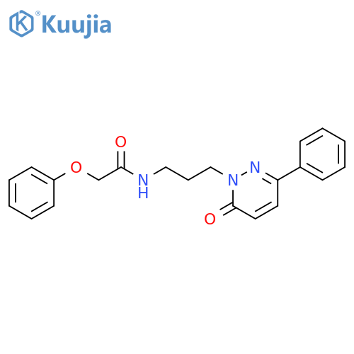 N-[3-(6-oxo-3-phenyl-1,6-dihydropyridazin-1-yl)propyl]-2-phenoxyacetamide structure