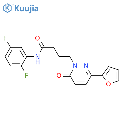 N-(2,5-difluorophenyl)-4-[3-(furan-2-yl)-6-oxo-1,6-dihydropyridazin-1-yl]butanamide structure