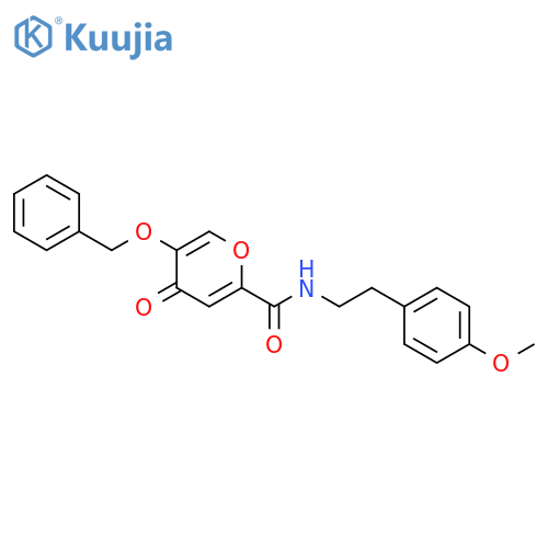 5-(benzyloxy)-N-[2-(4-methoxyphenyl)ethyl]-4-oxo-4H-pyran-2-carboxamide structure