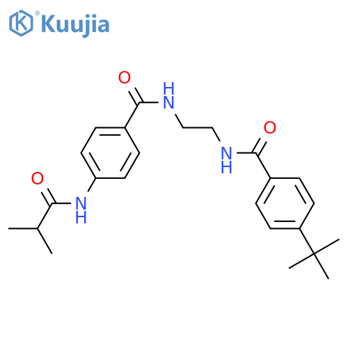N-{2-[(4-tert-butylphenyl)formamido]ethyl}-4-(2-methylpropanamido)benzamide structure