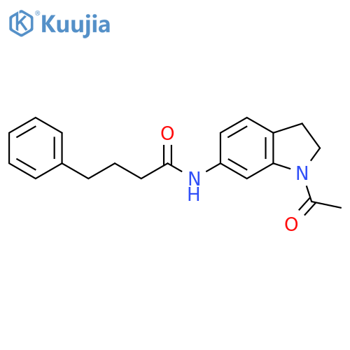 N-(1-acetyl-2,3-dihydro-1H-indol-6-yl)-4-phenylbutanamide structure