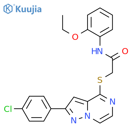 2-{[2-(4-chlorophenyl)pyrazolo[1,5-a]pyrazin-4-yl]sulfanyl}-N-(2-ethoxyphenyl)acetamide structure