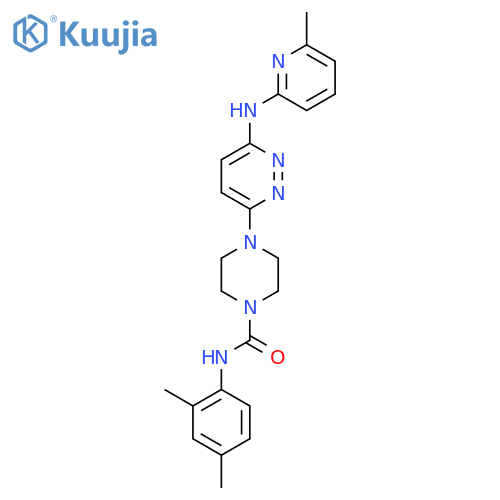 N-(2,4-dimethylphenyl)-4-{6-[(6-methylpyridin-2-yl)amino]pyridazin-3-yl}piperazine-1-carboxamide structure