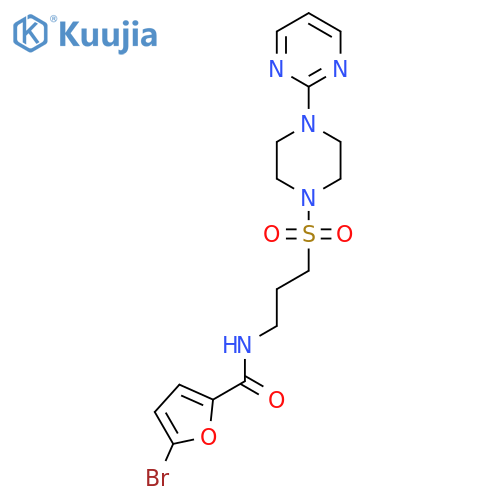 5-bromo-N-(3-{[4-(pyrimidin-2-yl)piperazin-1-yl]sulfonyl}propyl)furan-2-carboxamide structure
