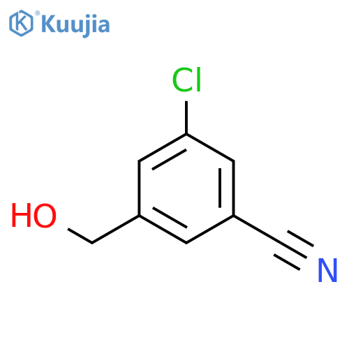3-Chloro-5-(hydroxymethyl)benzonitrile structure