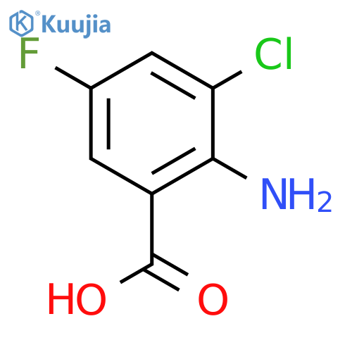 2-Amino-3-chloro-5-fluoro-benzoic Acid structure