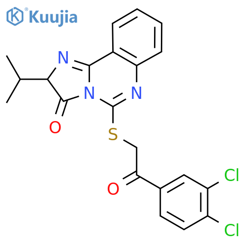 5-{[2-(3,4-dichlorophenyl)-2-oxoethyl]sulfanyl}-2-(propan-2-yl)-2H,3H-imidazo[1,2-c]quinazolin-3-one structure