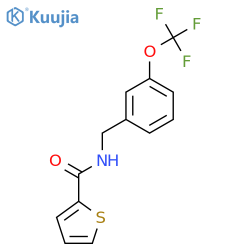 N-[[3-(Trifluoromethoxy)phenyl]methyl]thiophene-2-carboxamide structure