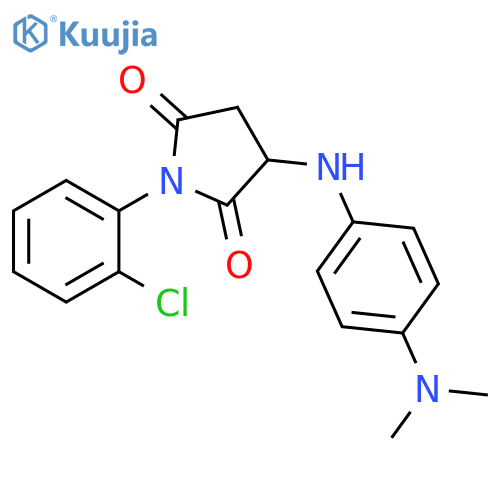 1-(2-chlorophenyl)-3-{[4-(dimethylamino)phenyl]amino}pyrrolidine-2,5-dione structure